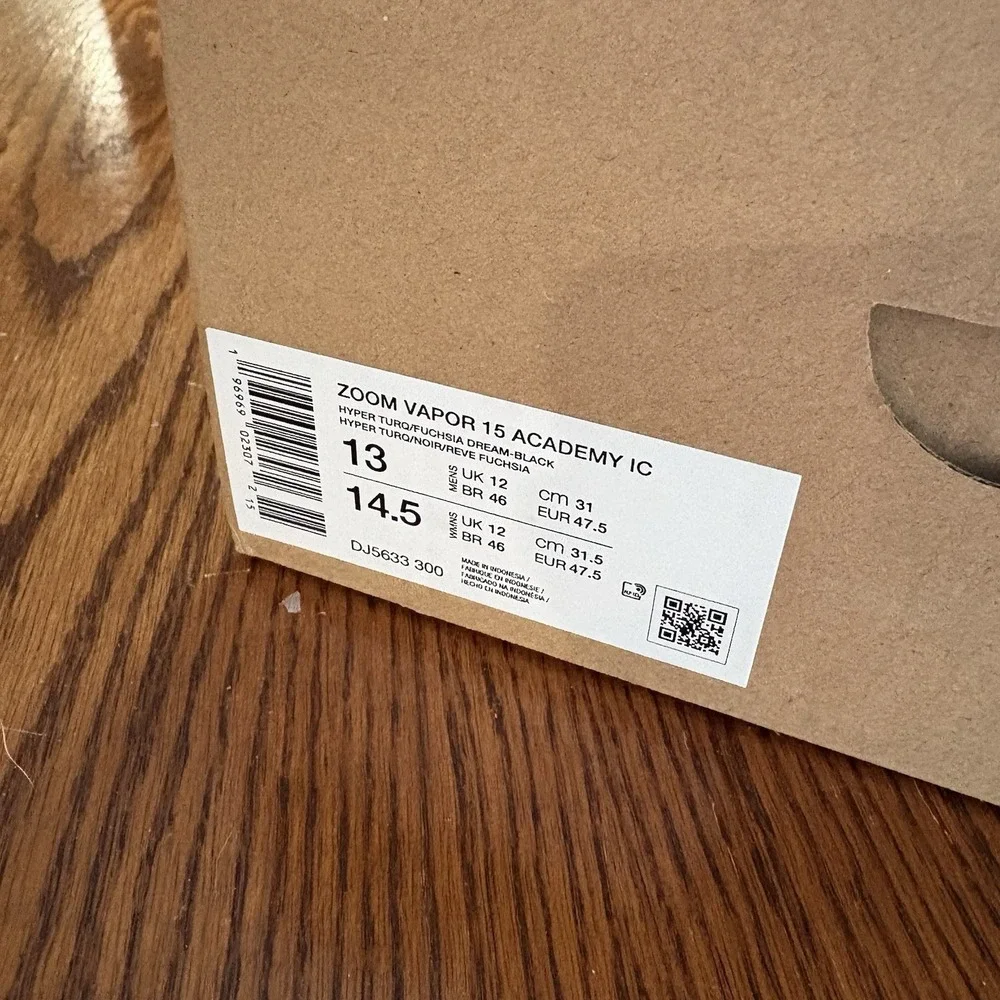 Size 13 Nike Zoom Mercurial Vapor 15‎ IC Indoor Soccer Shoes Futsal DJ5633-300